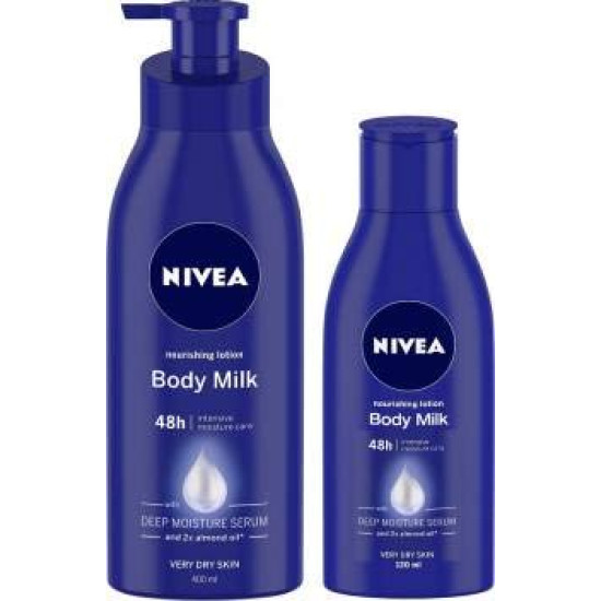 Nivea Nourishing Body Milk Dry Skin Lotion - Intensive Care Pack of 2
