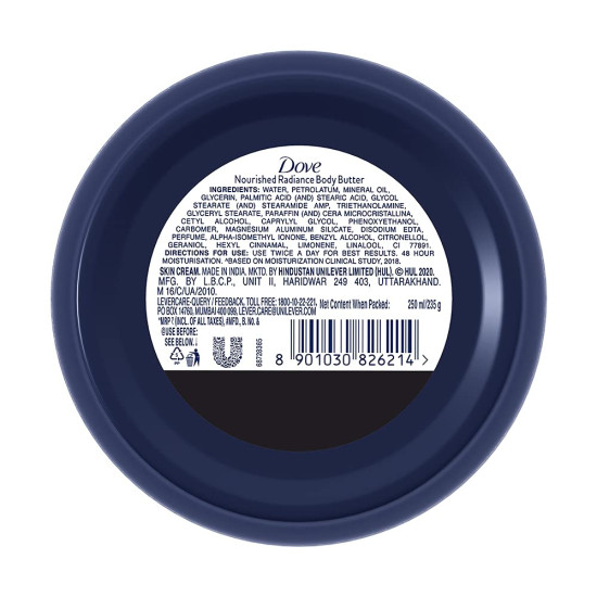 Dove Body Love Nourished Radiance Body Butter - 48hrs Moisturisation