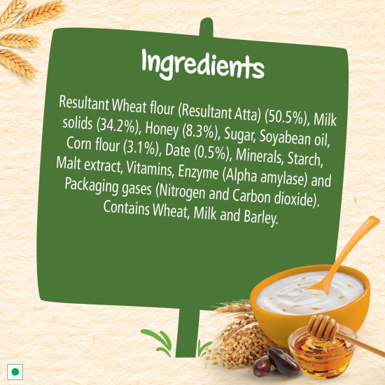 Nestle Cerelac Baby Cereal with Milk, Wheat Honey Dates - Source of Iron & Protein