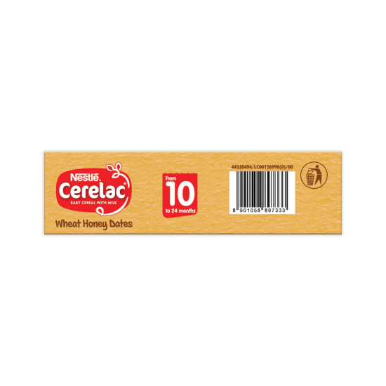 Nestle Cerelac Baby Cereal with Milk, Wheat Honey Dates - Source of Iron & Protein