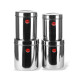 Sumeet Stainless Steel Vertical Canisters Set of 4 - Durable Storage Solution