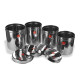 Sumeet Stainless Steel Vertical Canisters Set of 4 - Durable Storage Solution