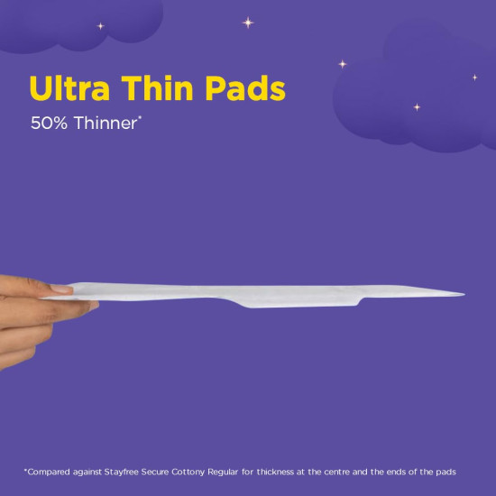 Stayfree Dry Max XXL | 42 Pads | All Night XXL Dry Cover Sanitary Pads for Women | Convert Heavy flow into Gel | Odour Control | Absorbs 2x more with wider back | Superior Dry feel | Ultra Thin Pads |