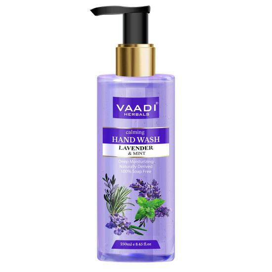 Vaadi Herbals Calming Lavender and Mint Hand Wash - Soothing Fragrance