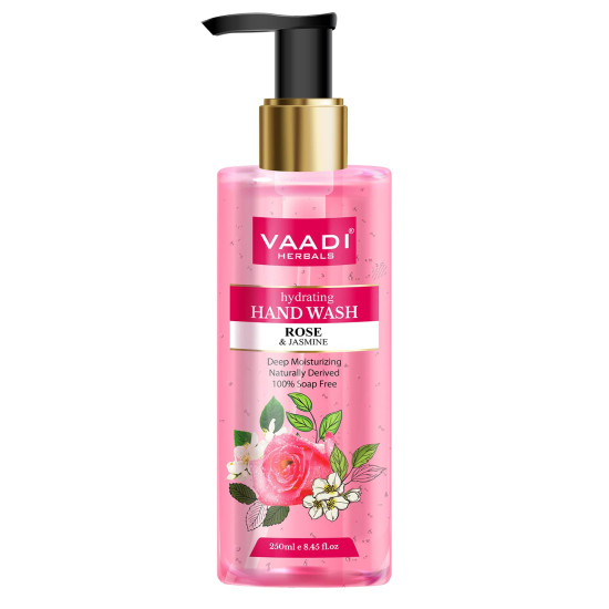 Vaadi Herbals Hydrating Rose and Jasmine Hand Wash - Aromatic Cleanliness