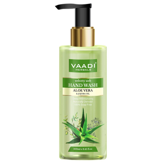 Vaadi Herbals Velvety Soft Aloe Vera and Jojoba Oil Hand Wash - Gentle and Nourishing