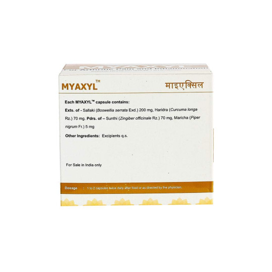 KERALA Ayurveda Myaxyl - 100 Capsules - Natural Arthritis Relief
