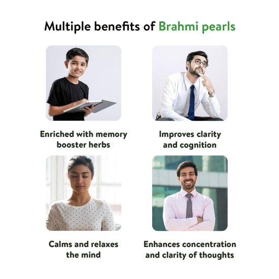 Kerala Ayurveda Brahmi Pearls 40 Capsules - Enhances Cognitive Functions Kerala Ayurveda Brahmi Pearls 40 Capsules - Enhances Cognitive Functions