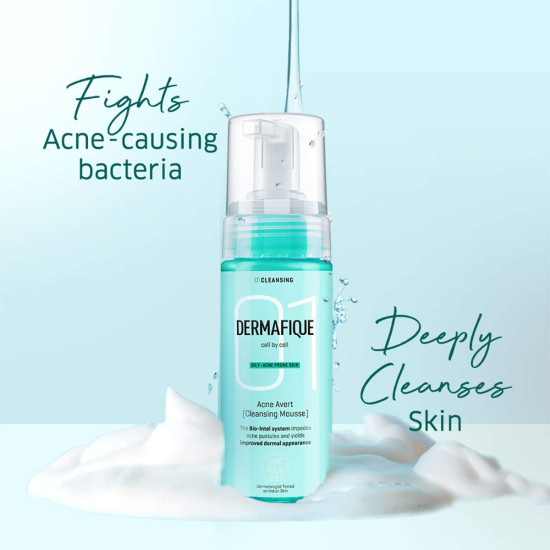 Dermafique Acne Avert Cleansing Mousse - Perfect for Acne Prone Skin Dermafique Acne Avert Cleansing Mousse - Perfect for Acne Prone Skin