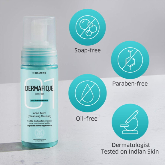 Dermafique Acne Avert Cleansing Mousse - Perfect for Acne Prone Skin Dermafique Acne Avert Cleansing Mousse - Perfect for Acne Prone Skin
