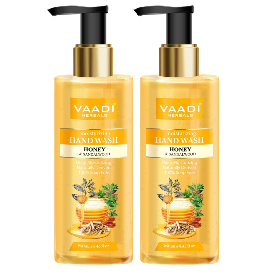Vaadi Herbals Deep Moisturizing Honey and Sandal Hand Wash - Soft Pampered Hands