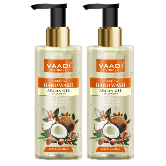 Vaadi Herbals Instaglow Argan Oil And Coconut Hand Wash - Nourishing & Moisturizing