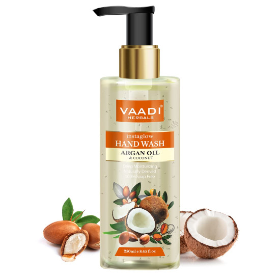 Vaadi Herbals Instaglow Argan Oil And Coconut Hand Wash - Nourishing & Moisturizing