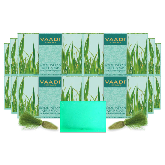 Vaadi Herbals Royal Indian Khus Soap - Rejuvenating Skin Care