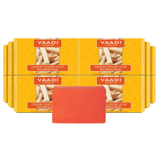 Vaadi Herbals Divine Sandal Soap with Saffron and Turmeric - Natural Skincare