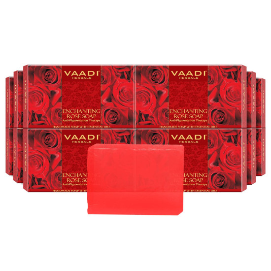 Vaadi Herbals Enchanting Rose Soap with Mulberry Extract - Anti-Pigmentation Formula