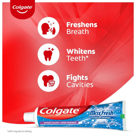 Colgate MaxFresh Toothpaste - Intense Freshness with Menthol