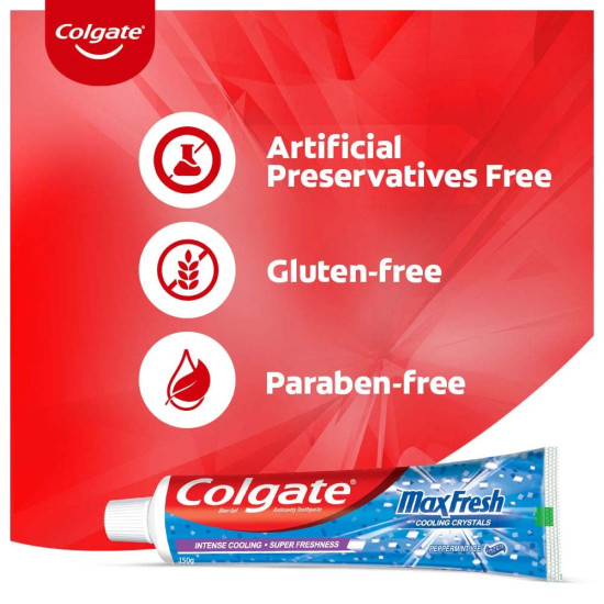 Colgate MaxFresh Toothpaste - Intense Freshness with Menthol