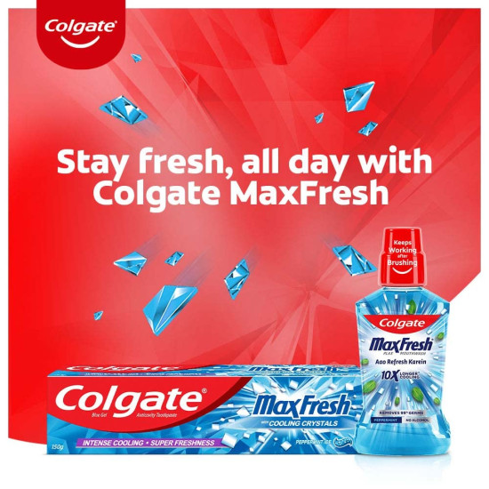 Colgate MaxFresh Toothpaste - Intense Freshness with Menthol