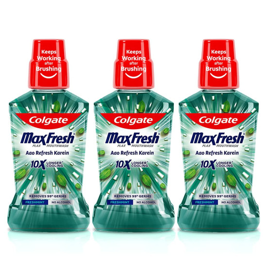 Colgate MaxFresh Plax Antibacterial Mouthwash - Fresh Mint, 750ml Pack Colgate MaxFresh Plax Antibacterial Mouthwash - Fresh Mint, 750ml Pack