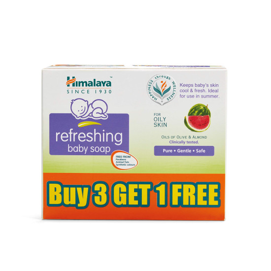 Himalaya Refreshing Soap, 75 g (Pack of 4) - Cooling and Antimicrobial