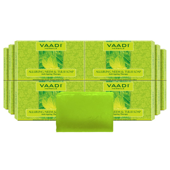 Vaadi Herbals Alluring Neem Tulsi Soap - Anti-Aging & Purifying