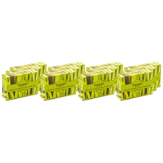 Vaadi Herbals Enticing Lemongrass Scrub Soap - Deep Cleansing & Detoxifying