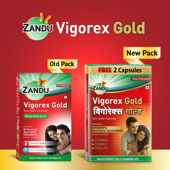 Zandu Vigorex Gold Ayurvedic Daily Energizer - Boost Energy and Vitality
