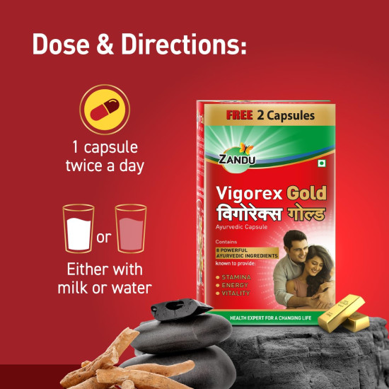 Zandu Vigorex Gold Ayurvedic Daily Energizer - Boost Energy and Vitality