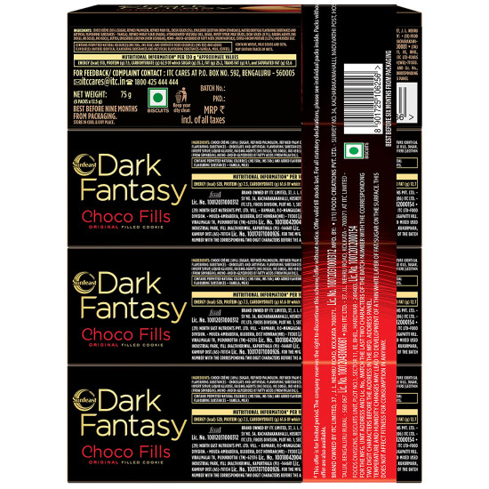 Sunfeast Dark Fantasy Choco Fills - Original Filled Cookies with Choco Crème