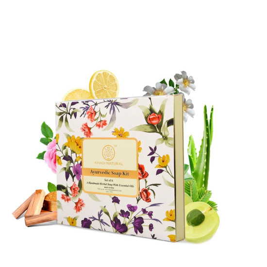Khadi Natural Soap Kit - Assorted Handmade Soap with Essential Oils