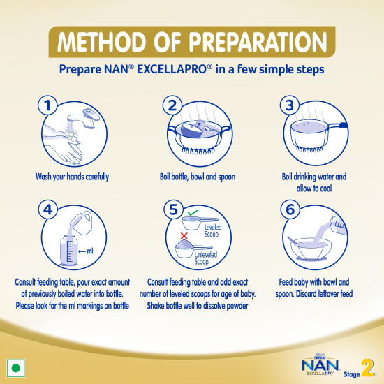Nestlé NAN EXCELLAPRO 2 Follow-Up Formula - DHA & Vitamins Enriched