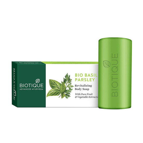Biotique Basil & Parsley Revitalizing Bathing Bar - Ayurvedic & Organically Pure