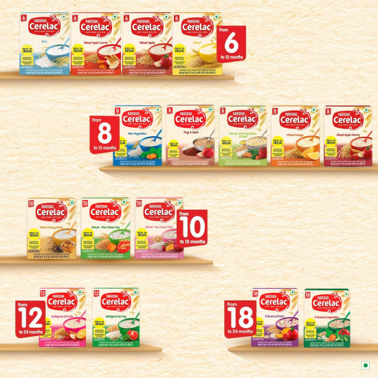 Nestle Cerelac Baby Cereal with Milk, Ragi Apple - Source of Iron & Protein