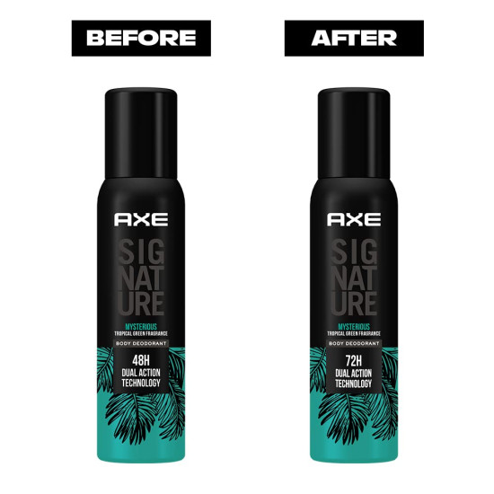 Axe Signature Mysterious No Gas Deodorant Bodyspray For Men 154 ml - Long-lasting Aqua Fragrance