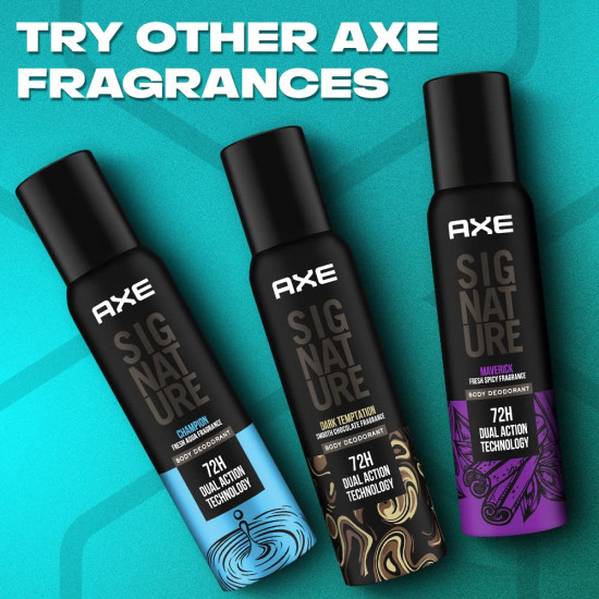Axe Signature Mysterious No Gas Deodorant Bodyspray For Men 154 ml - Long-lasting Aqua Fragrance