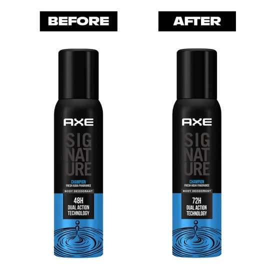 AXE Signature Champion No Gas Body Deodorant - Fresh Aqua Fragrance