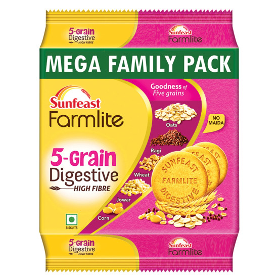 Sunfeast Farmlite 5 Grain Digestive Biscuit - High Fibre & Multigrain Delight