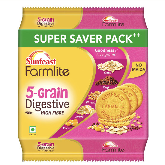 Sunfeast Farmlite 5 Grain Digestive Biscuit - High Fibre & Multigrain Delight