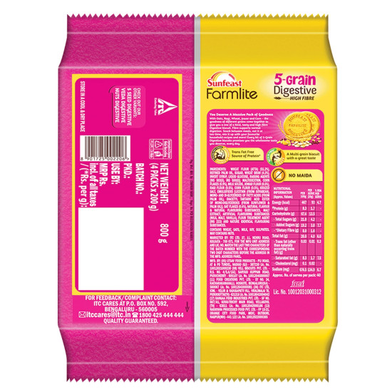 Sunfeast Farmlite 5 Grain Digestive Biscuit - High Fibre & Multigrain Delight