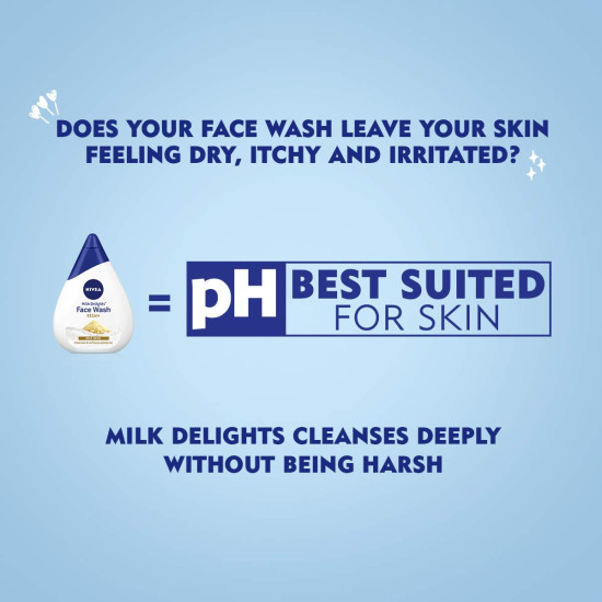 NIVEA Milk Delights Face Wash - Fine Gramflour for Oily Skin