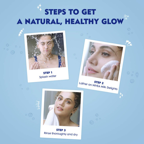 NIVEA Milk Delights Face Wash - Fine Gramflour for Oily Skin