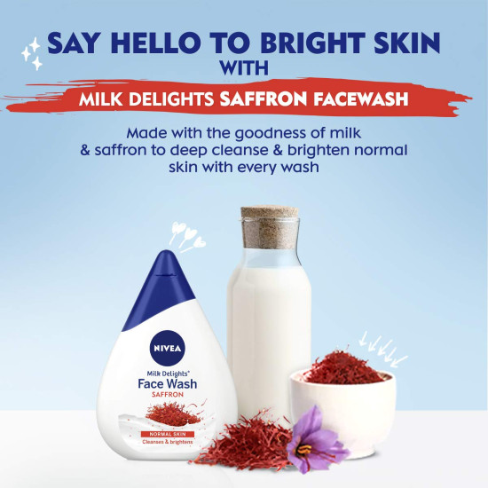 NIVEA Milk Delights Face Wash - Precious Saffron for Normal Skin