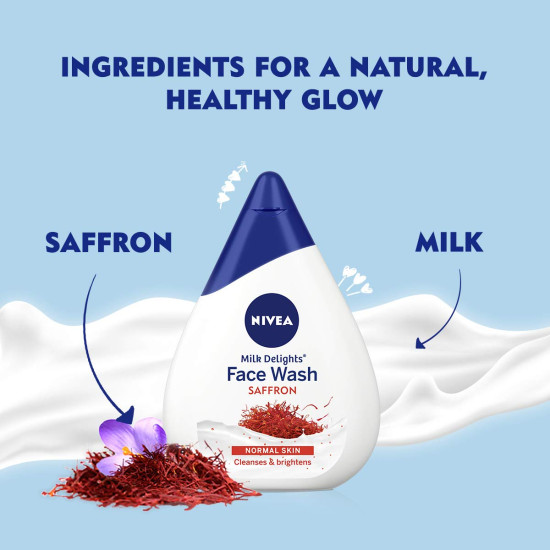NIVEA Milk Delights Face Wash - Precious Saffron for Normal Skin