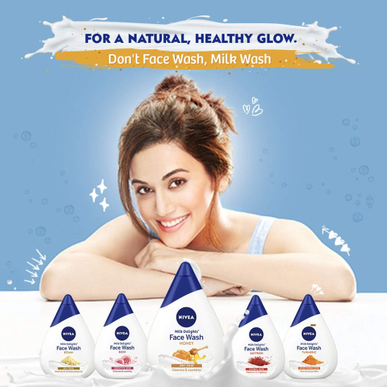 NIVEA Milk Delights Face Wash Moisturizing Honey - For Dry Skin