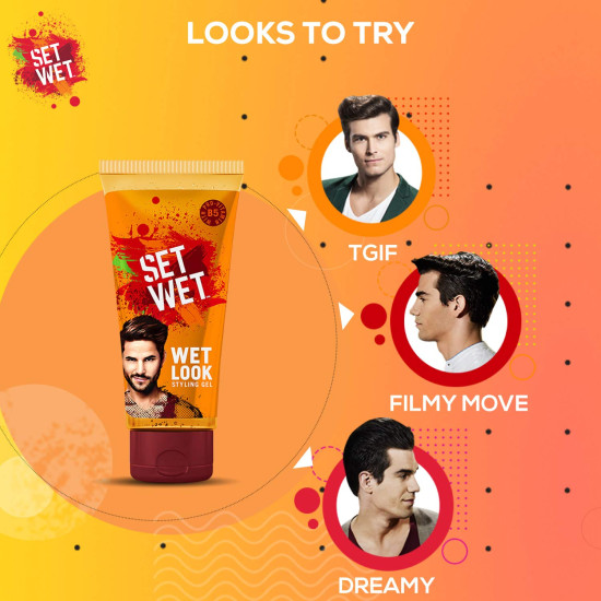 Set Wet Daily Hair Styling Gel for Men - Wet Look & Pro Vitamin B5