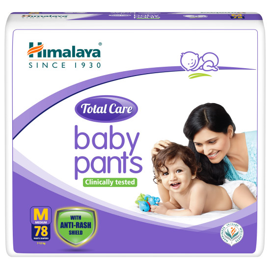 Himalaya Total Care Baby Pants Diapers - Anti-Rash Shield for Sensitive Baby Skin