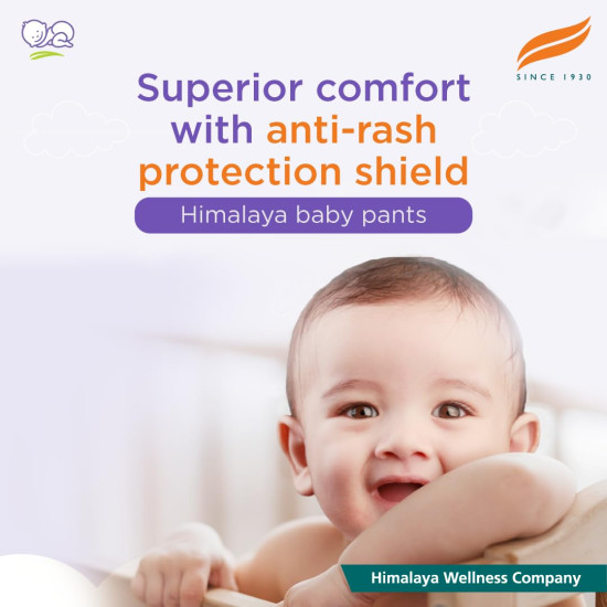 Himalaya Total Care Baby Pants Diapers - Anti-Rash Shield for Sensitive Baby Skin