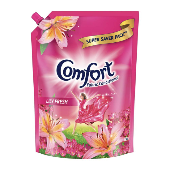 Comfort Lily Fresh Fabric Conditioner 2 L Refill Pack - Softness & Shine