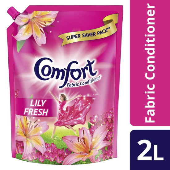 Comfort Lily Fresh Fabric Conditioner 2 L Refill Pack - Softness & Shine